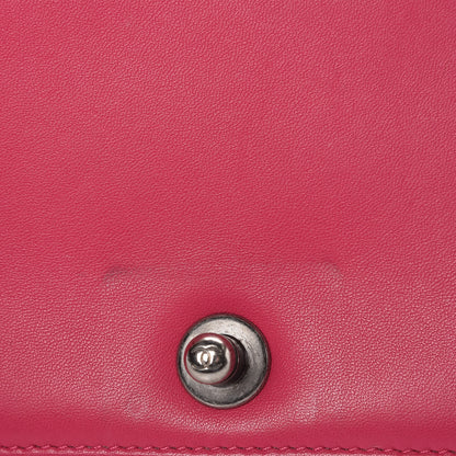 Chanel Lambskin Quilted Small Boy Flap Dark Pink 10 of 17