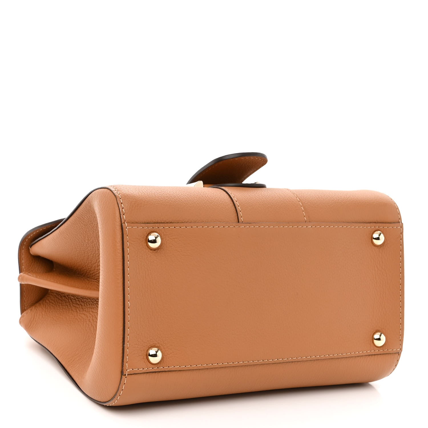 Delvaux Grained Calfskin Mini Brillant Satchel Natural 4 of 10