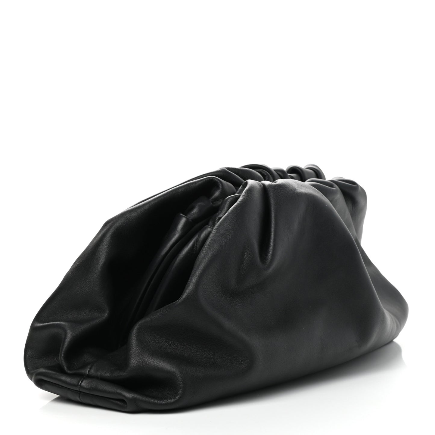 Smooth Butter Calf The Pouch Oversized Clutch Black