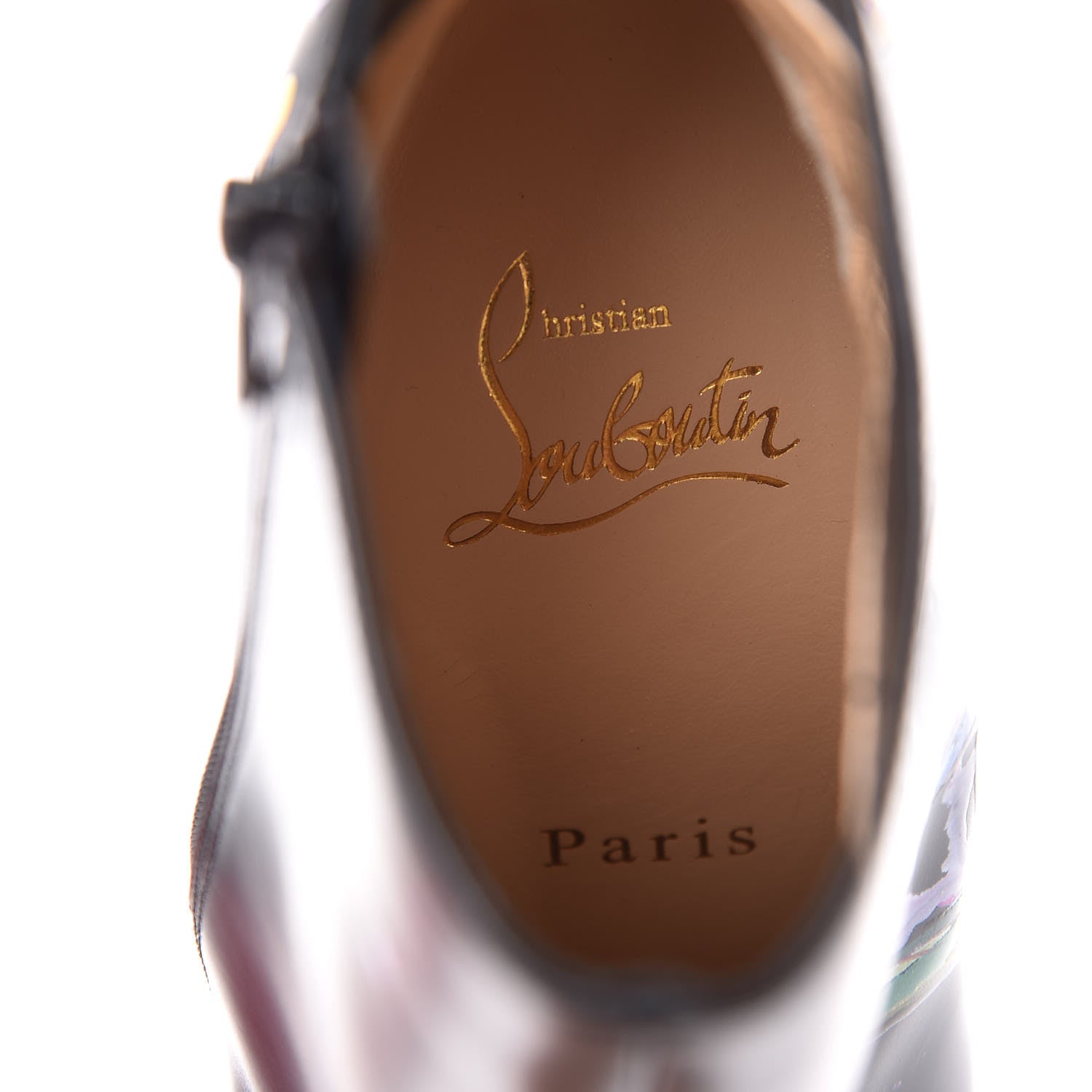 Christian Louboutin Calfskin Patent Love Is A Boot 100 Booties 36.5 Black 7 of 9
