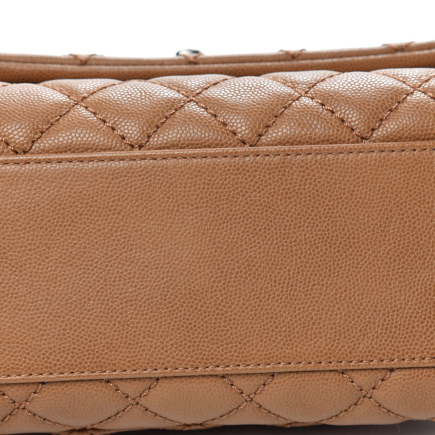 Chanel Caviar Quilted Mini Coco Handle Flap Camel 11 of 12