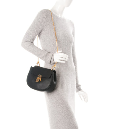Chloe Grained Lambskin Drew Shoulder Bag Black 2 of 7