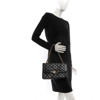 Chanel Lambskin Quilted Medium Double Flap Black 3 of 11