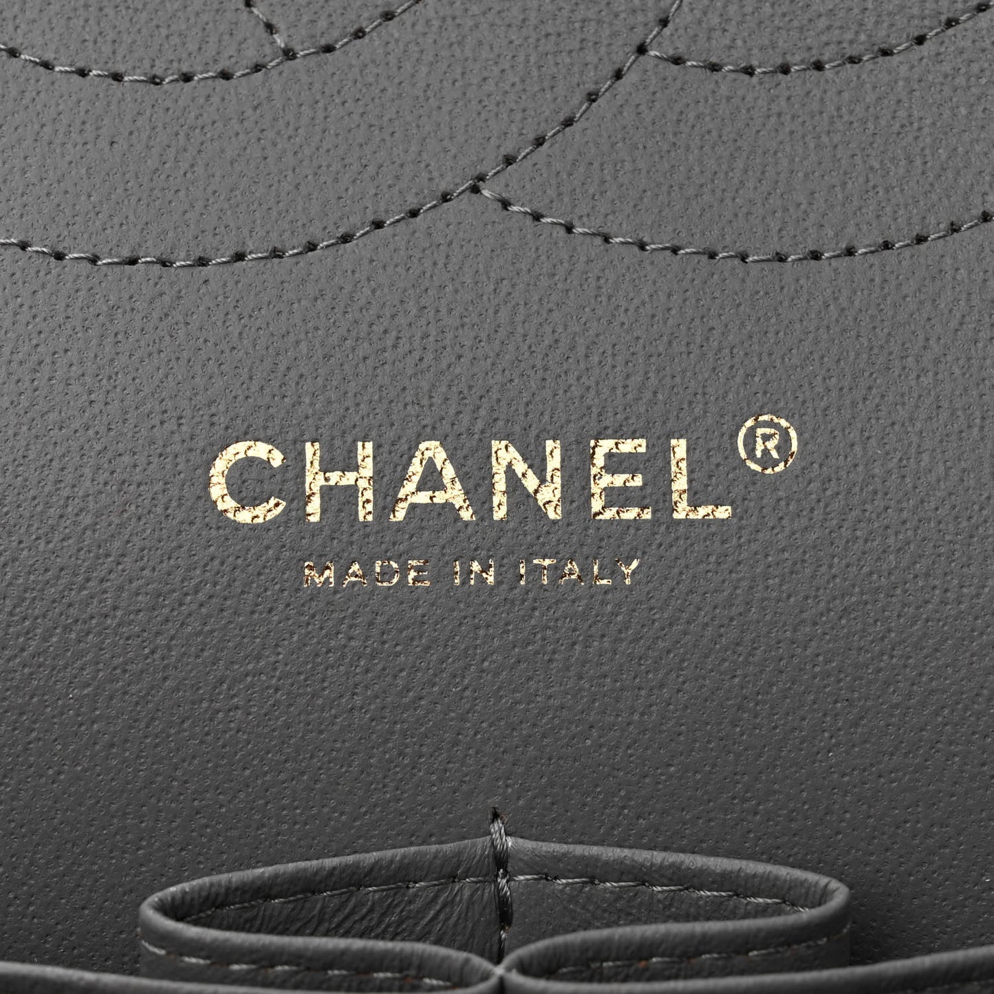 Caviar Quilted Jumbo Double Flap Grey