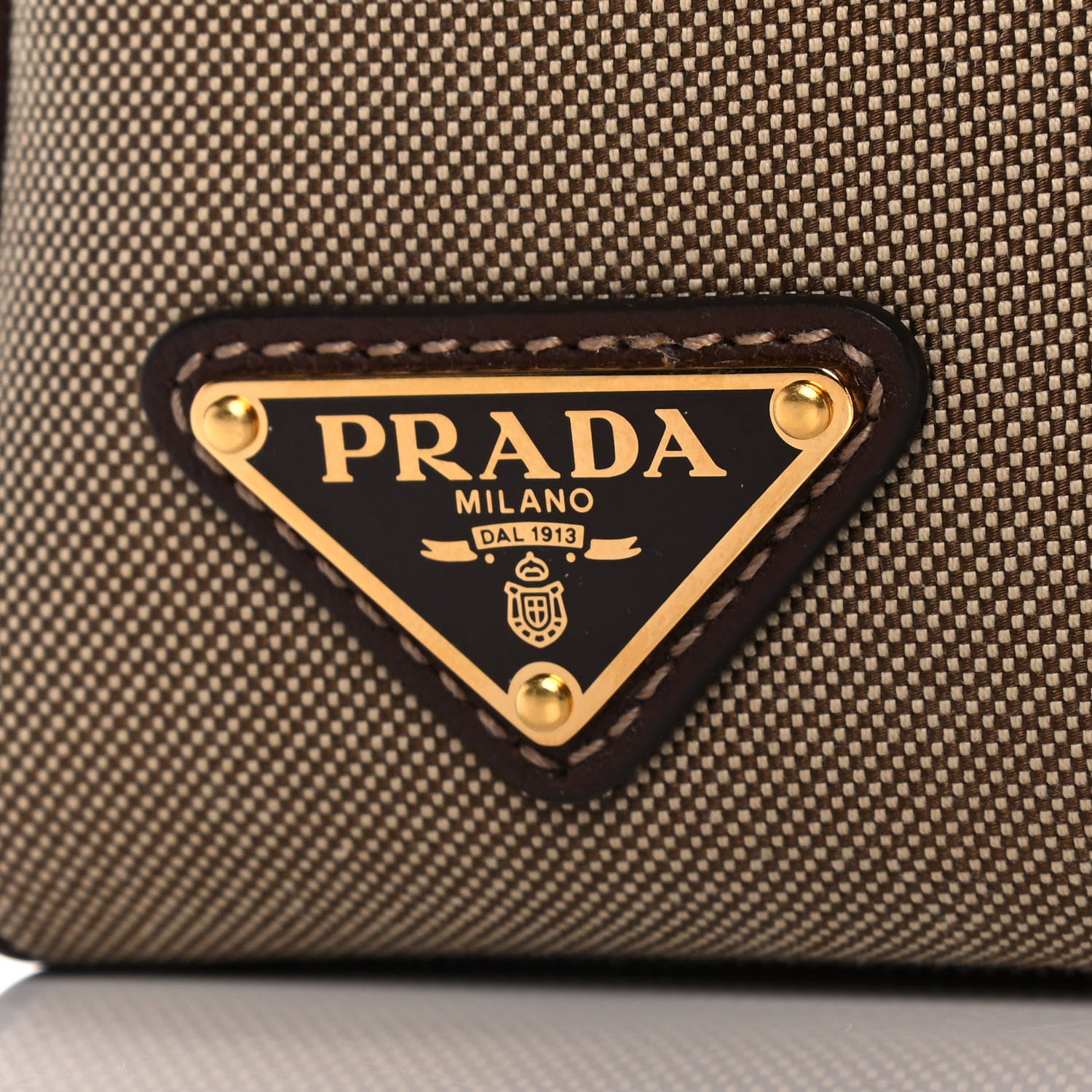 Prada Jacquard Logo Camera Bag Corda Bruciato 10 of 15