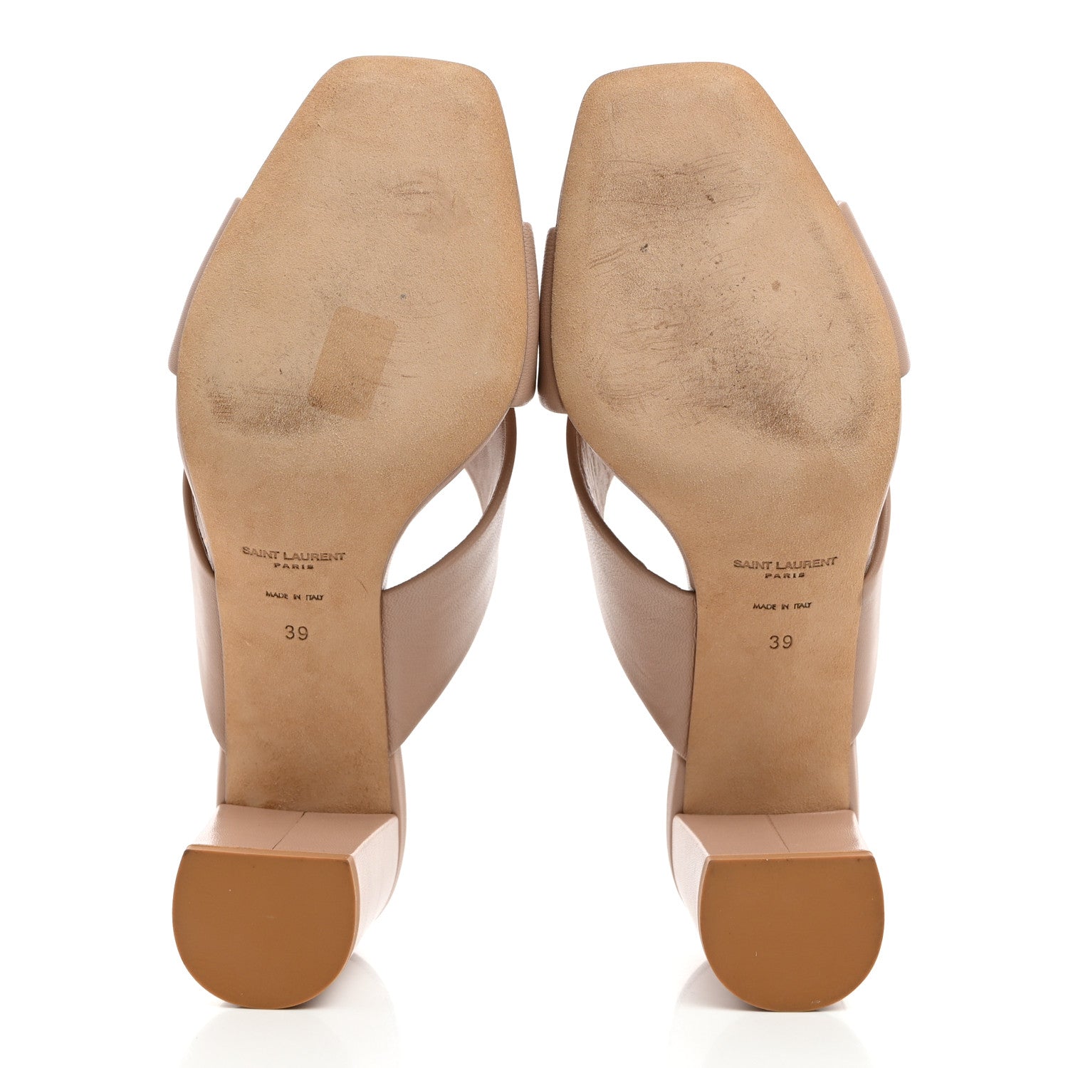 Saint Laurent Calfskin LouLou 70 Mules 39 Nude 5 of 9