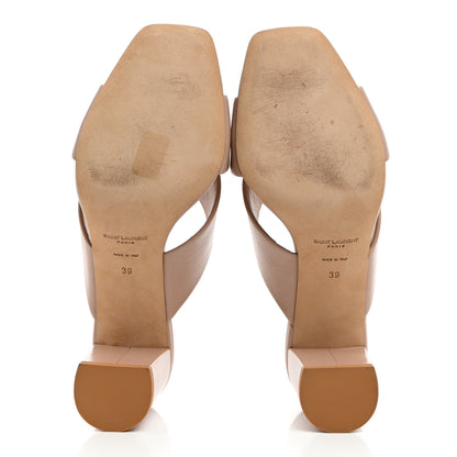 Saint Laurent Calfskin LouLou 70 Mules 39 Nude 5 of 9