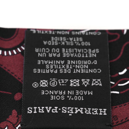 Hermes Silk Festival Des Amazones Bandana Fringed Twilly Rouge H 4 of 4