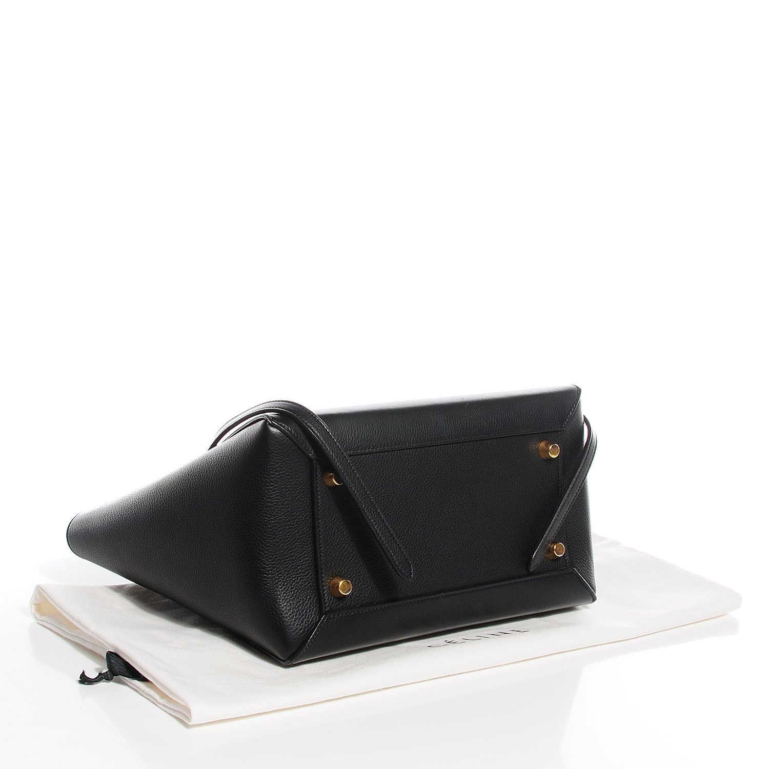 Celine Drummed Calfskin Mini Belt Bag Black 4 of 9