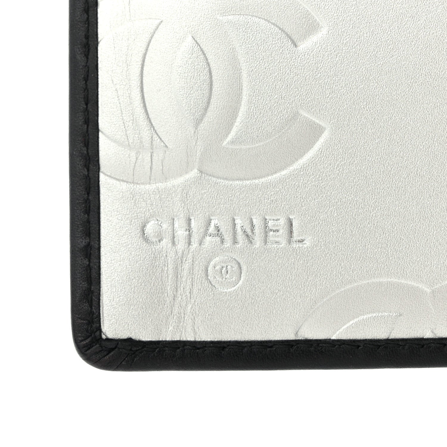 Chanel Calfskin Quilted Cambon Yen Wallet Black Silver 6 of 12