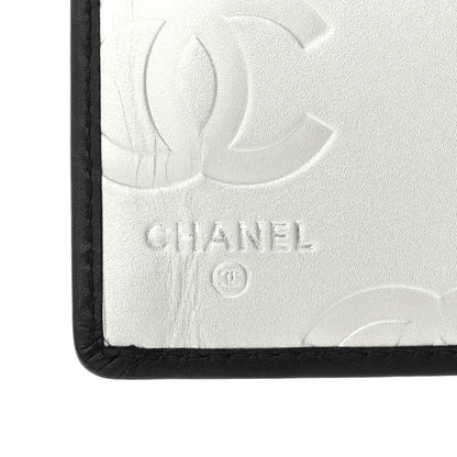 Chanel Calfskin Quilted Cambon Yen Wallet Black Silver 6 of 12