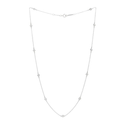 Tiffany Platinum Diamond .33ctw Elsa Peretti Diamonds by the Yard Station Necklace 3 of 5