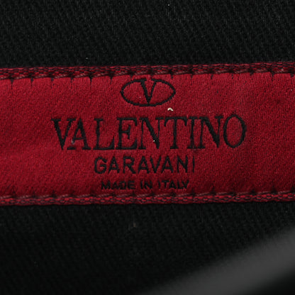Valentino Garavani Calfskin Suede Rockstud Camera Crossbody Bag Black 6 of 15