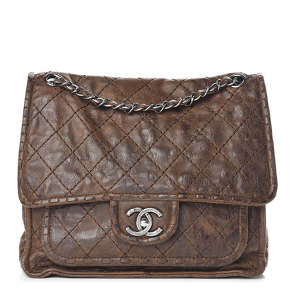 Chanel Aged Crumpled Calfskin Small Vintage Flap Brown 1 of 10