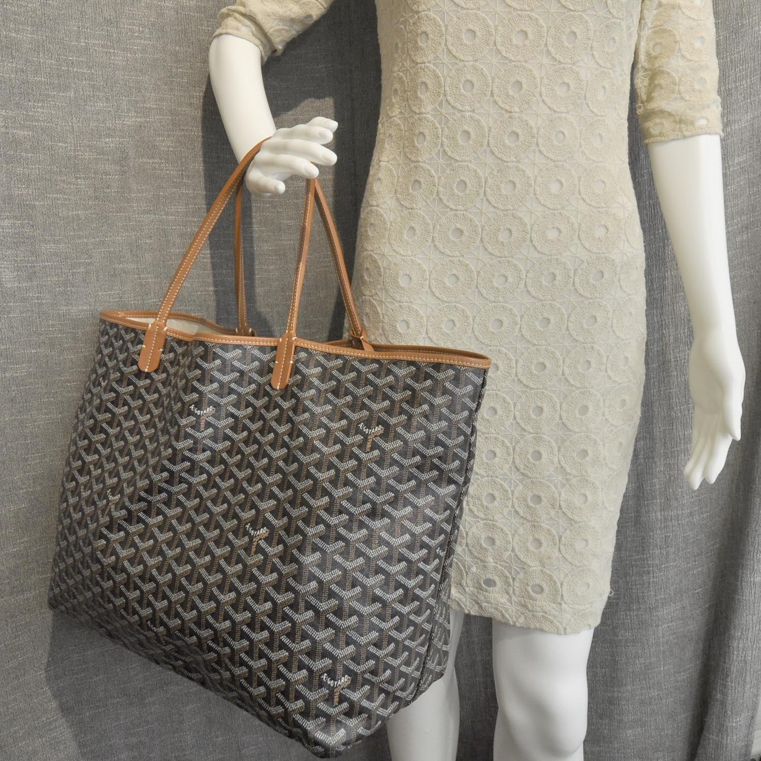 Goyard Goyardine Saint Louis GM Black Gold 3 of 8