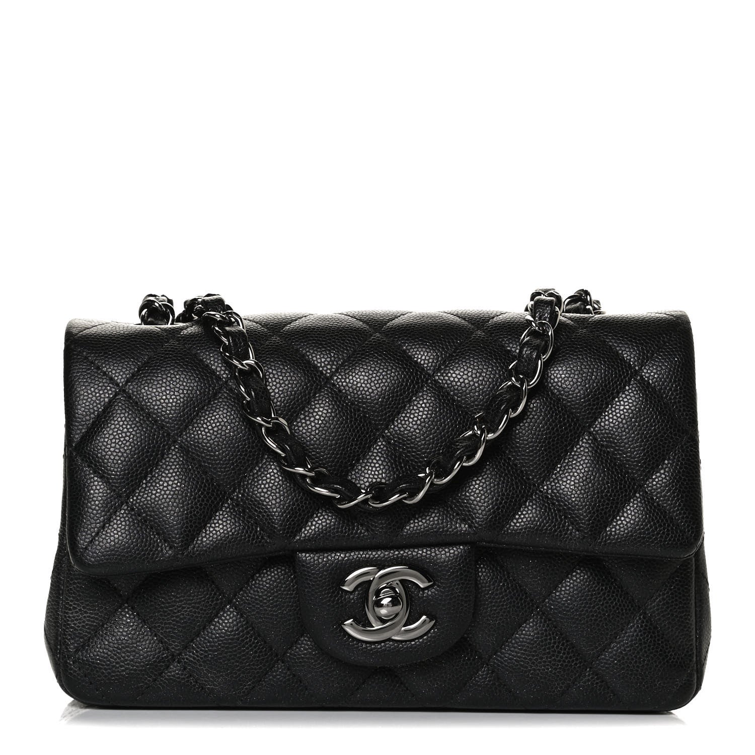 Chanel Iridescent Caviar Quilted Mini Rectangular Flap Black 2 of 13