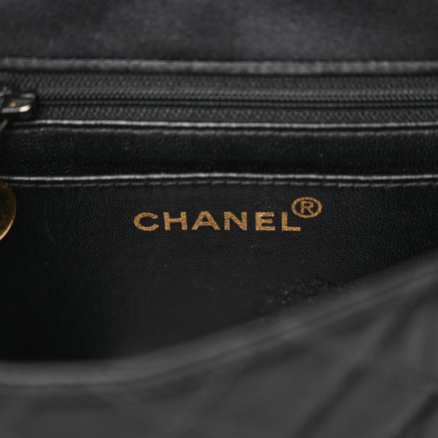 Chanel Satin Quilted Mini Square Flap Black 6 of 16