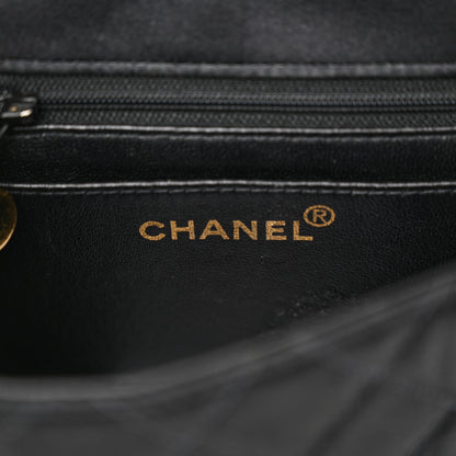 Chanel Satin Quilted Mini Square Flap Black 6 of 16