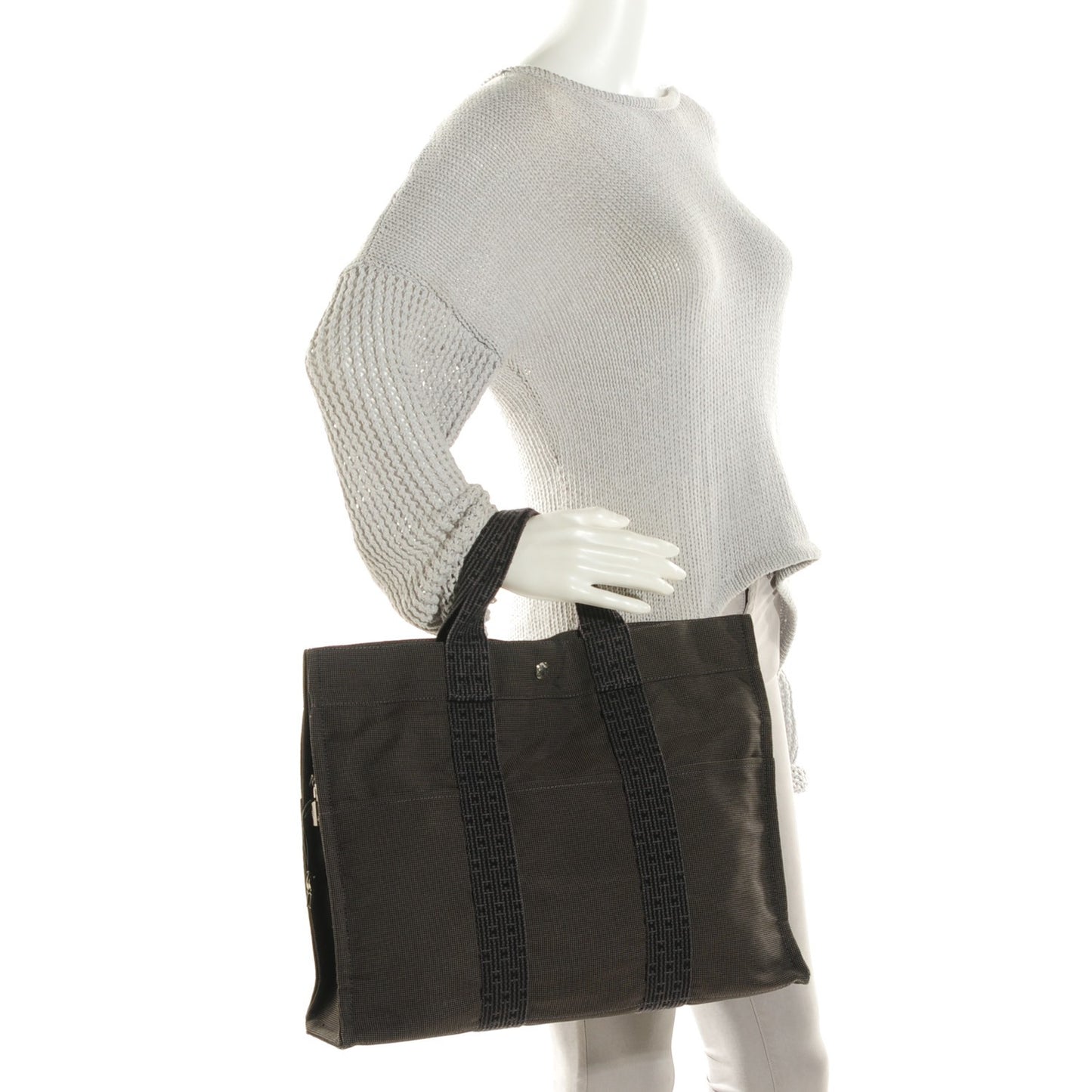 Canvas Herline MM Tote Grey