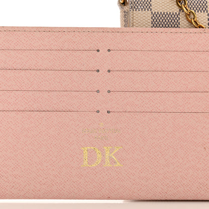 Louis Vuitton Damier Azur Pochette Felicie Chain Wallet Rose Ballerine 14 of 15