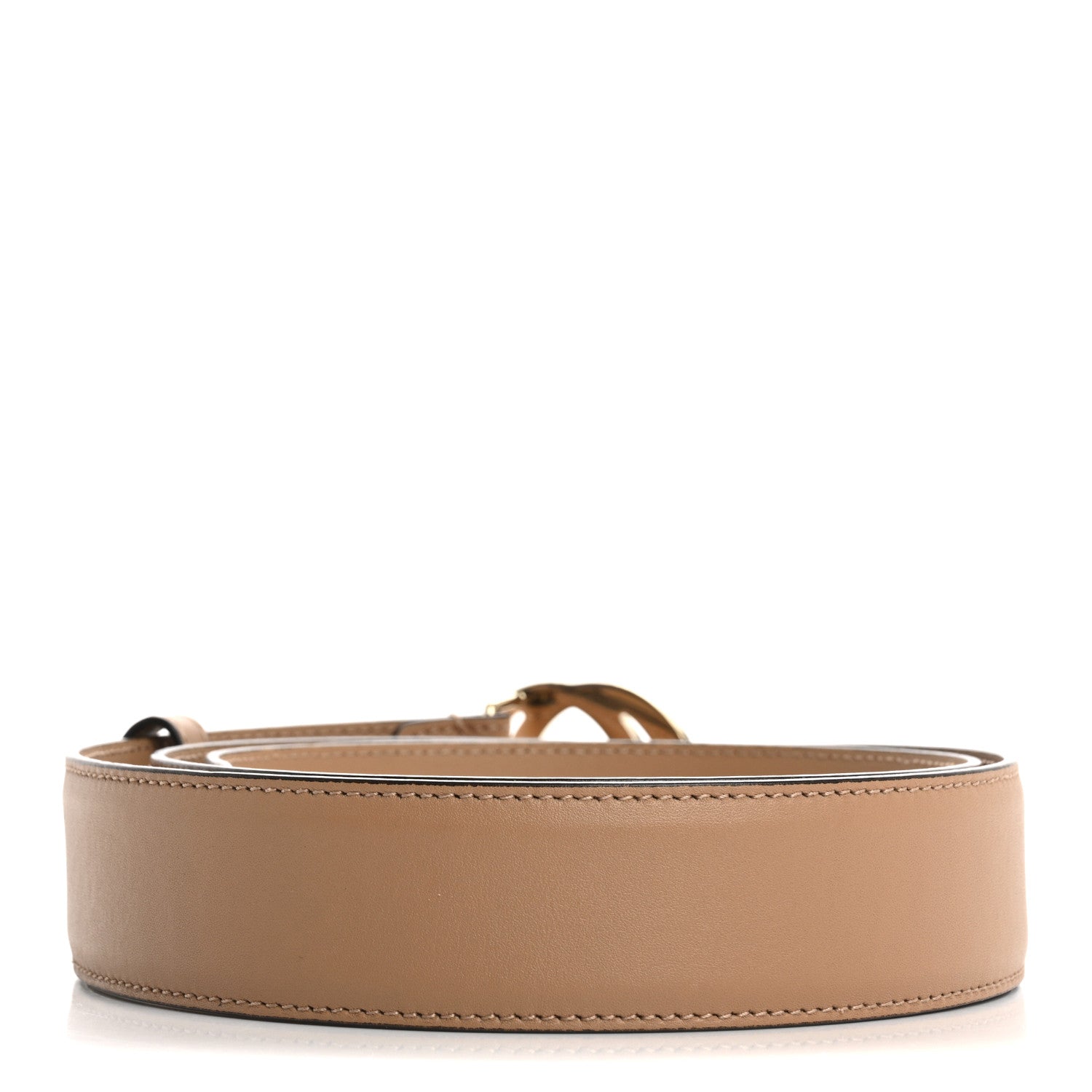 Gucci Calfskin Interlocking G 37mm Belt 95 38 Camelia 2 of 7