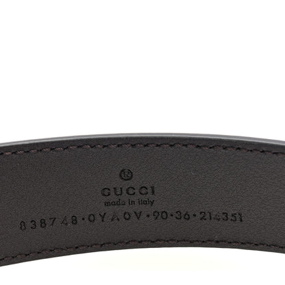 Gucci Plutone Calfskin Plaque GG 30mm Belt 90 36 Cocoa 7 of 8
