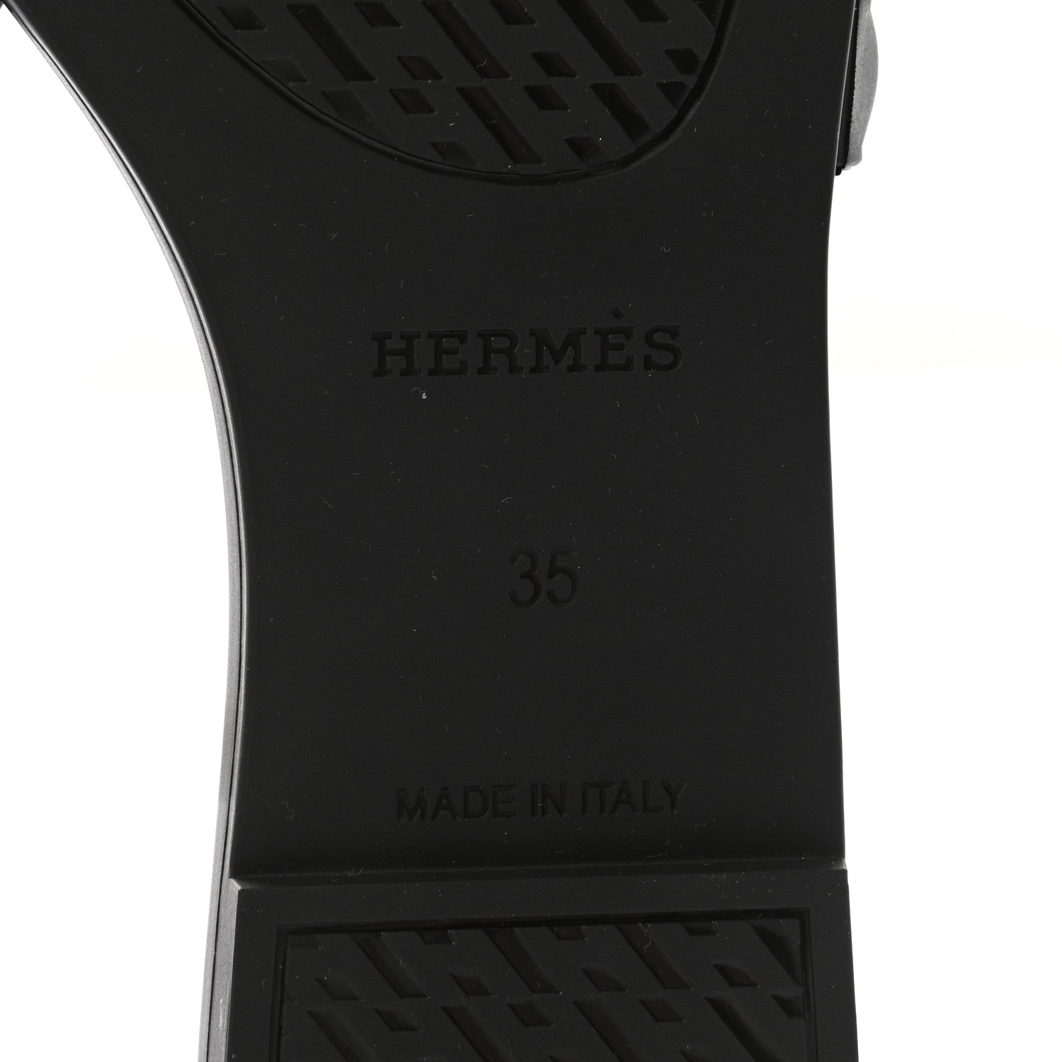 Hermes Rubber Aloha Sandals 35 Black 6 of 9