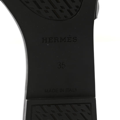 Hermes Rubber Aloha Sandals 35 Black 6 of 9