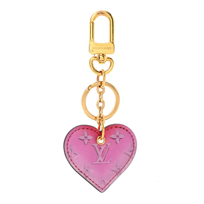 Louis Vuitton Vernis Degrade Love Lock Heart Key Holder Bag Charm Pink Red 1 of 5