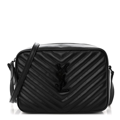 Saint Laurent Calfskin Matelasse Monogram Monochrome Lou Camera Bag Black 1 of 9