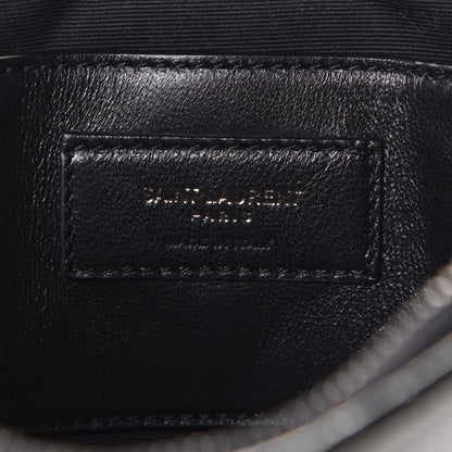 Saint Laurent Patent Crocodile Embossed Sac Coeur Heart Shaped Clutch Black 5 of 5