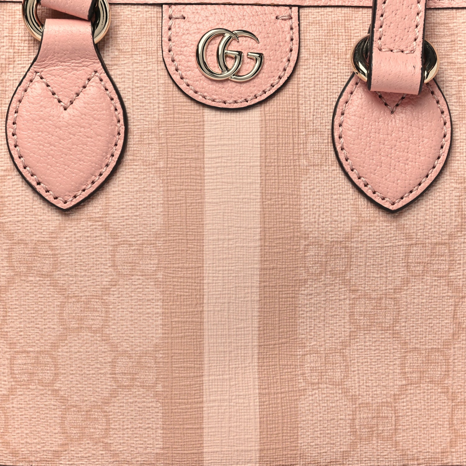 Gucci GG Supreme Monogram Textured Dollar Calfskin Mini Ophidia Shoulder Tote Bag Rose Pink 9 of 11