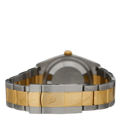 Rolex Stainless Steel 18K Yellow Gold Diamond 36mm Oyster Perpetual Datejust Watch Silver Roman 126233 4 of 5