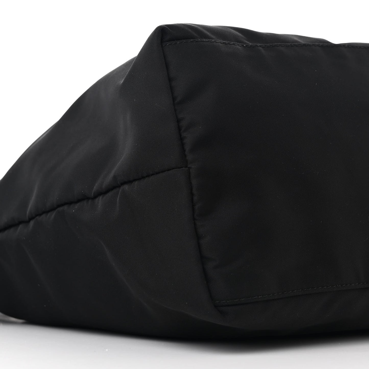 Tessuto Nylon Saffiano Shopping Tote Black