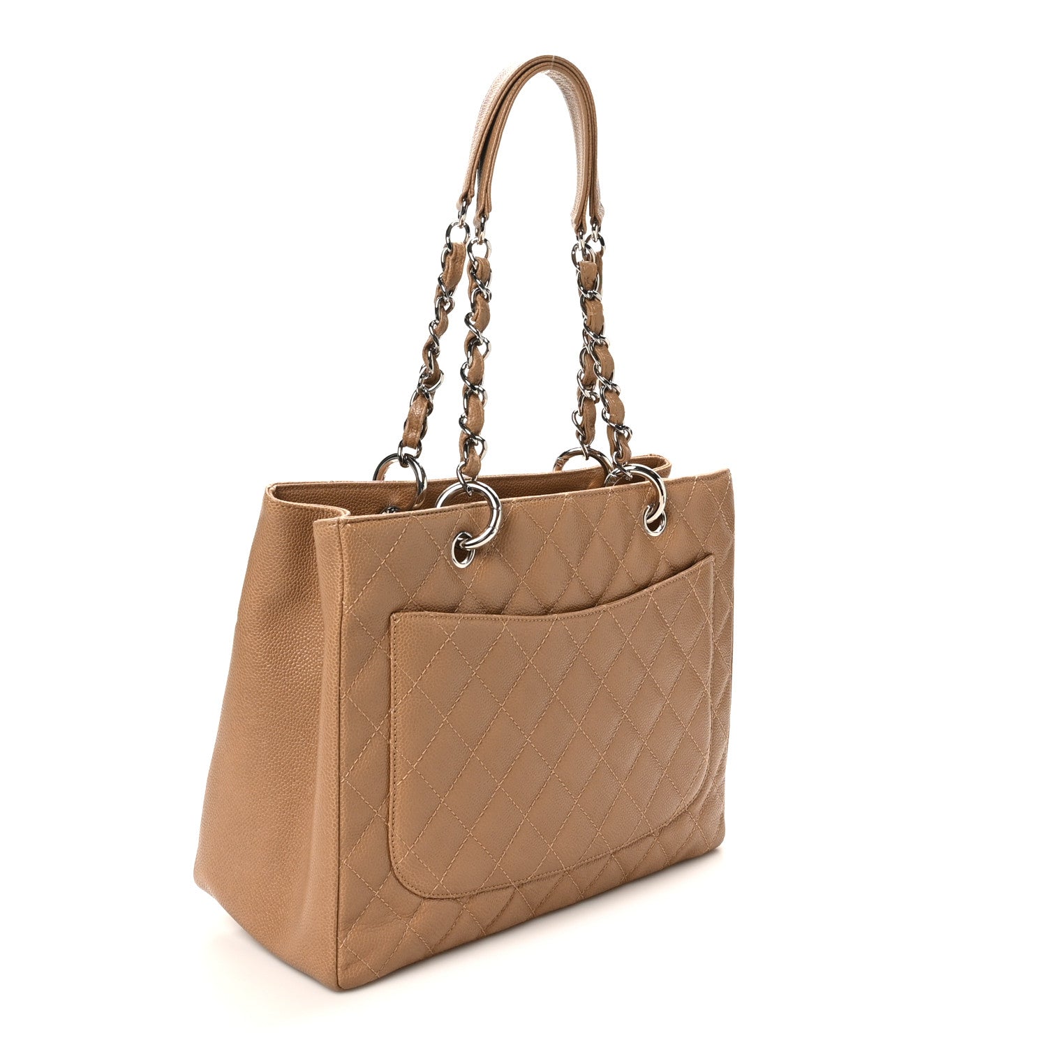 Chanel Caviar Quilted Grand Shopping Tote GST Beige Clair 3 of 12