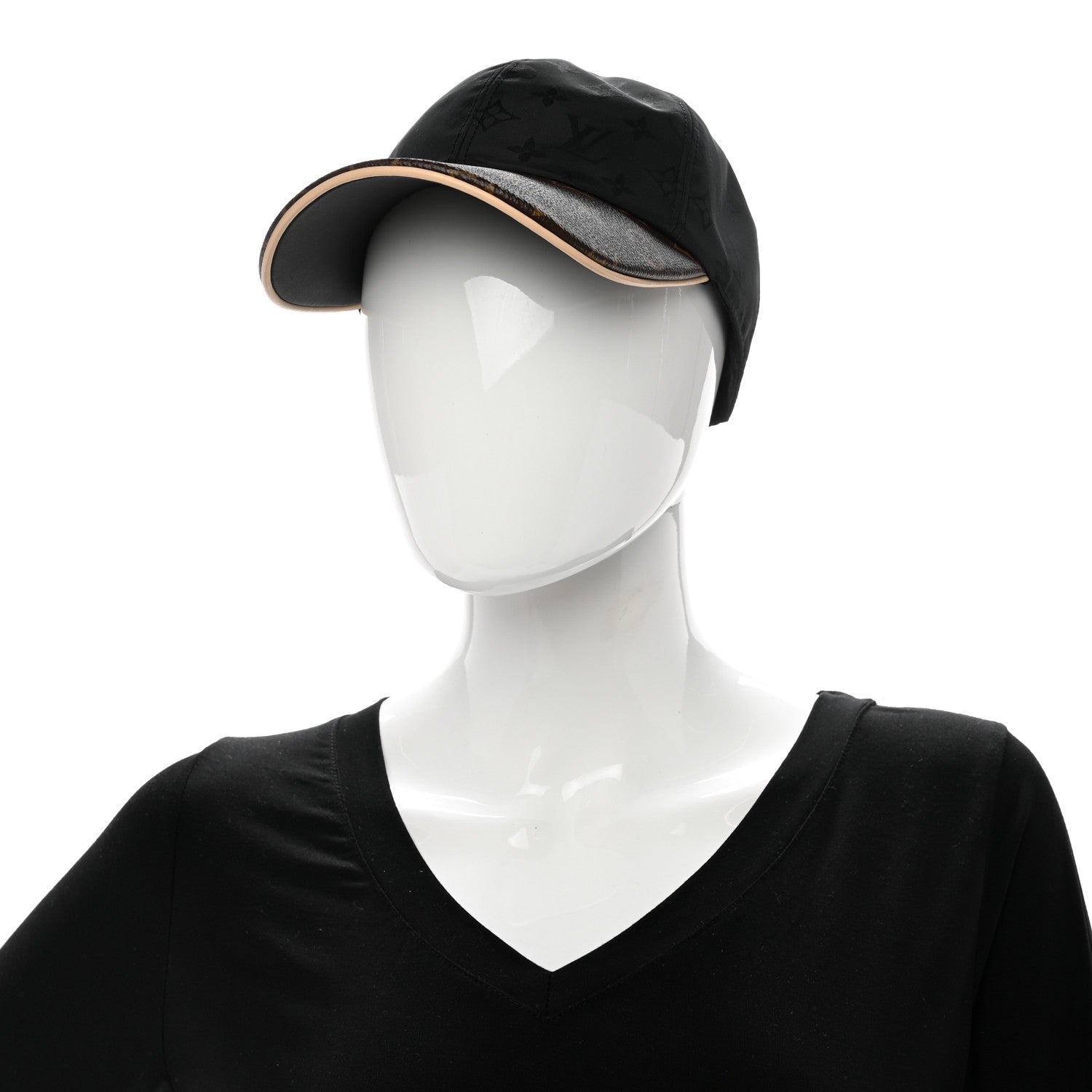 Louis Vuitton Polyester Silk Monogram LV Get Ready Cap M Black 2 of 10