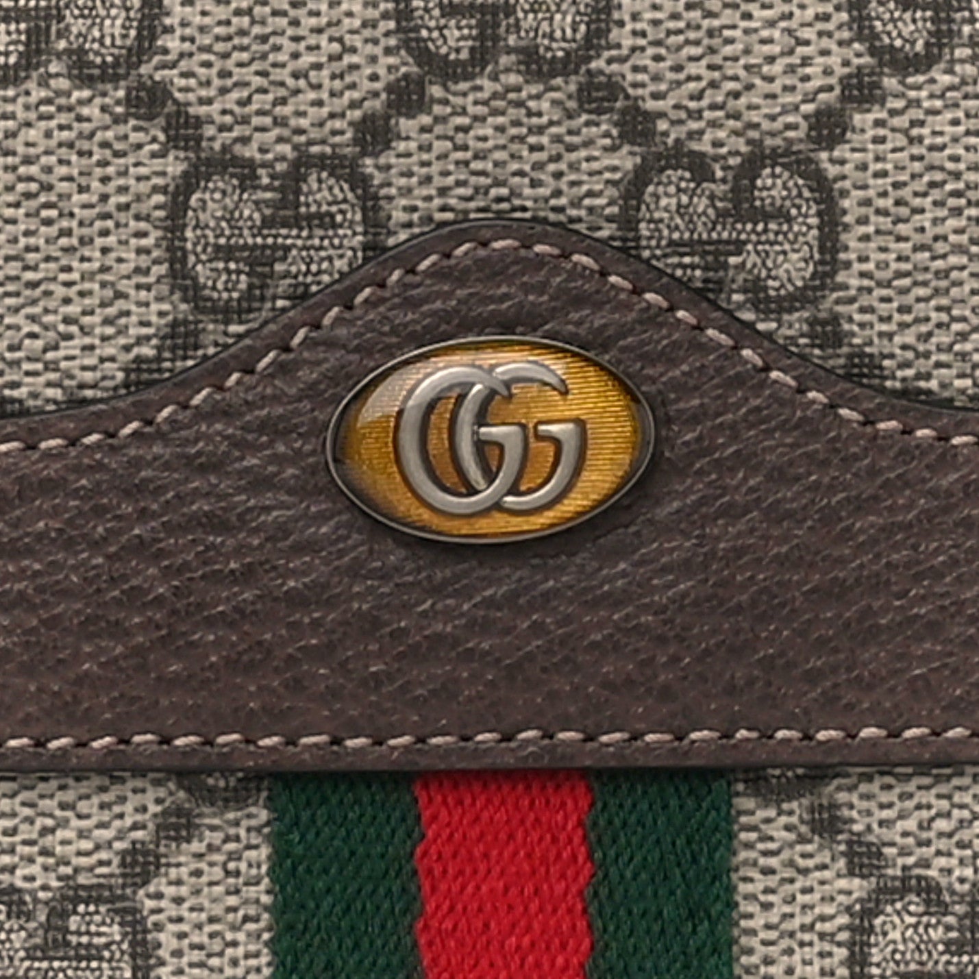 GG Supreme Monogram Web Mini Ophidia GG Bag Brown