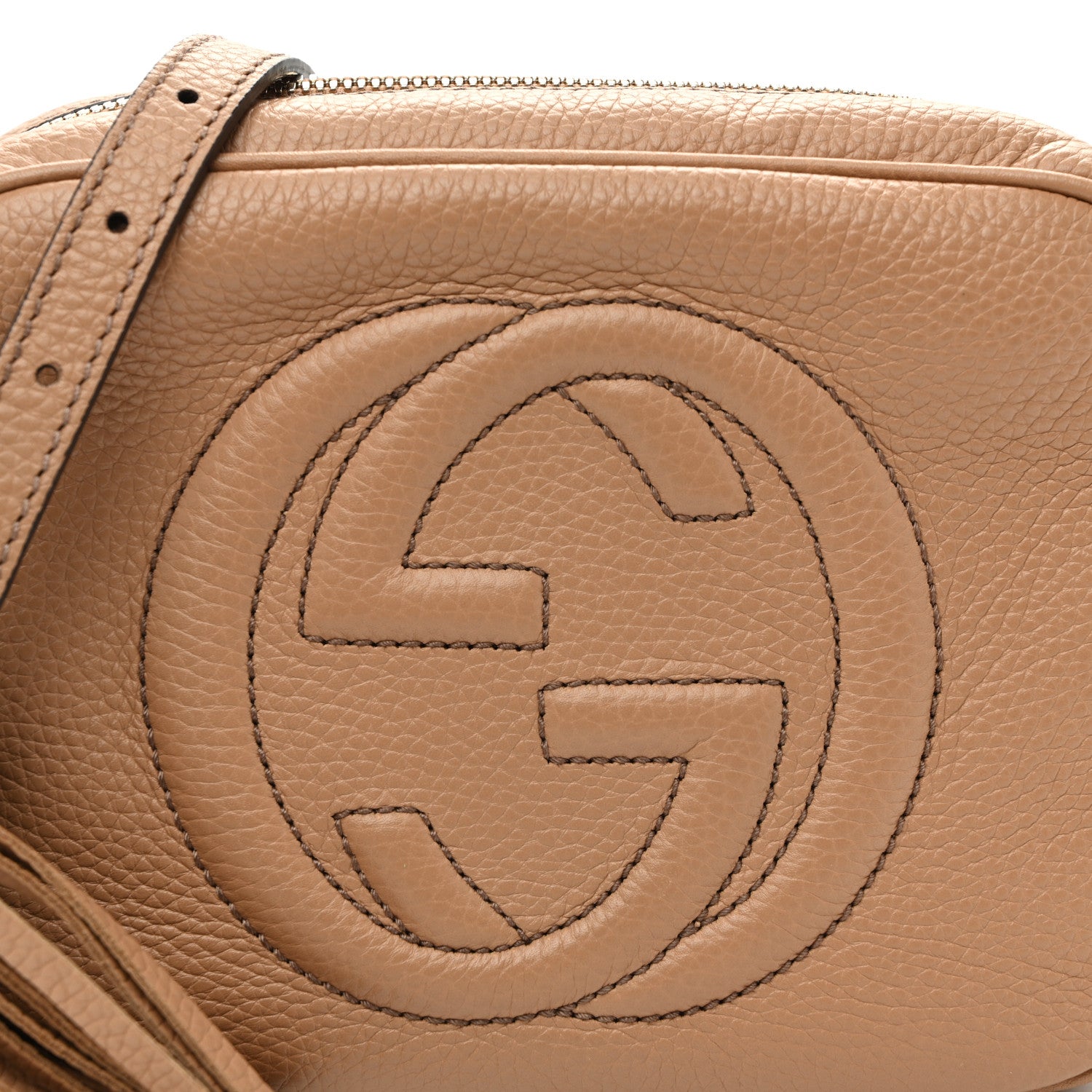 Gucci Pebbled Calfskin Small Soho Disco Bag Rose Beige 8 of 10