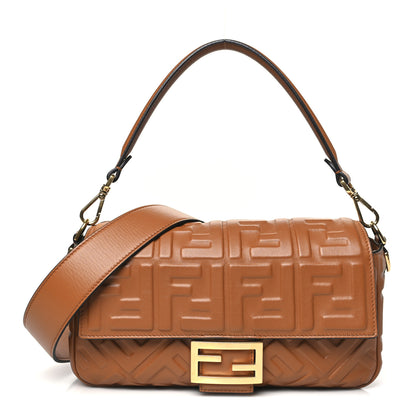 Fendi Nappa FF 1974 Embossed Baguette Coloniale 1 of 12