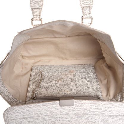 3.1 Phillip Lim 3.1 Textured Calfskin Medium Pashli Satchel White 5 of 8