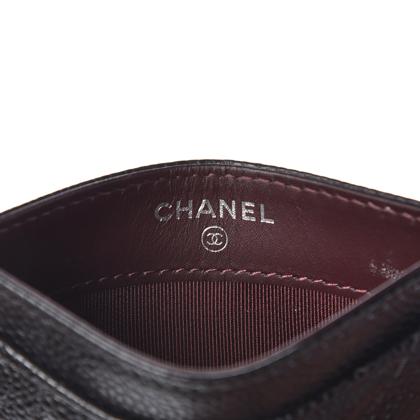 Caviar Quilted Card Holder Black
