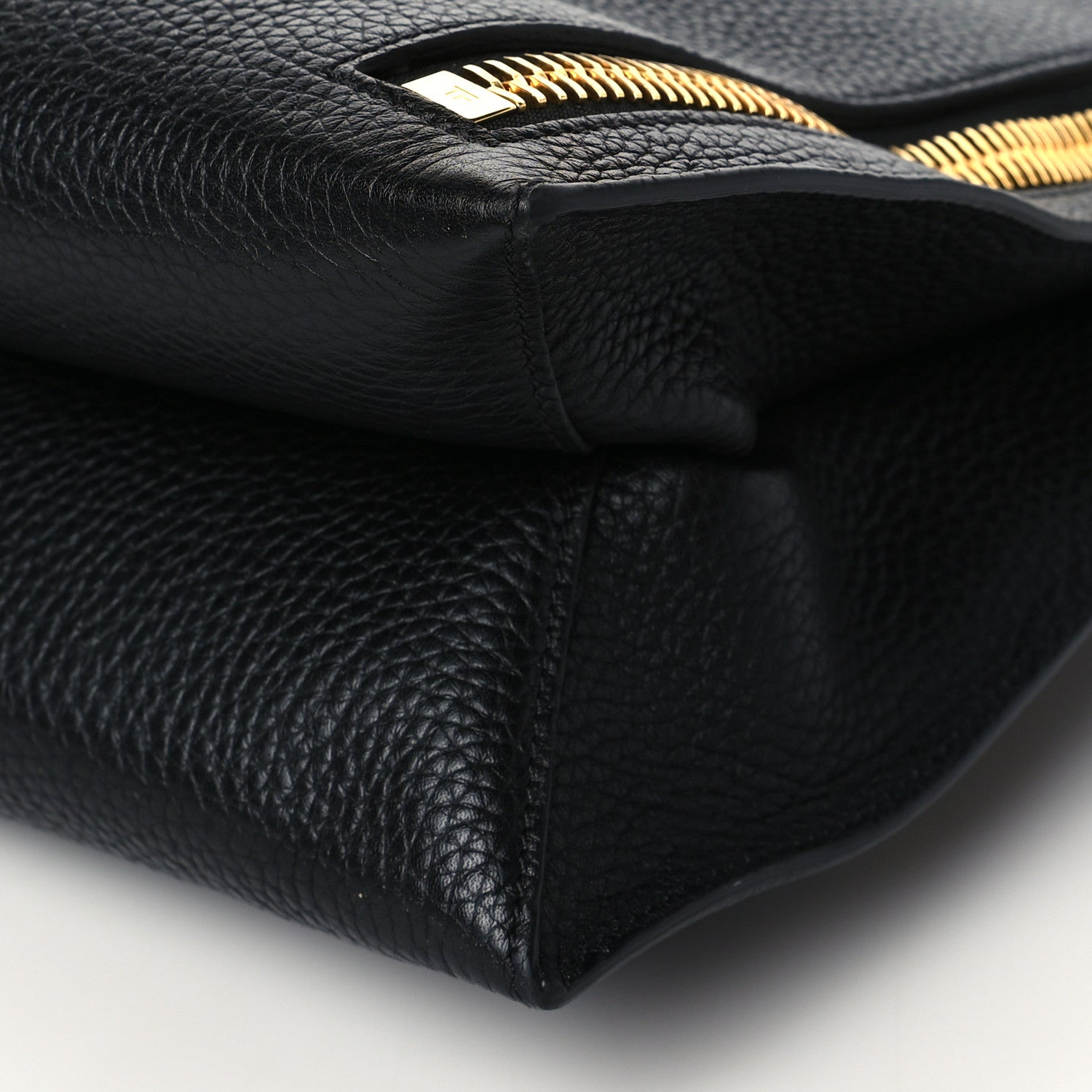 Tom Ford Pebbled Calfskin Small Alix Padlock Zip Hobo Bag Black 10 of 10