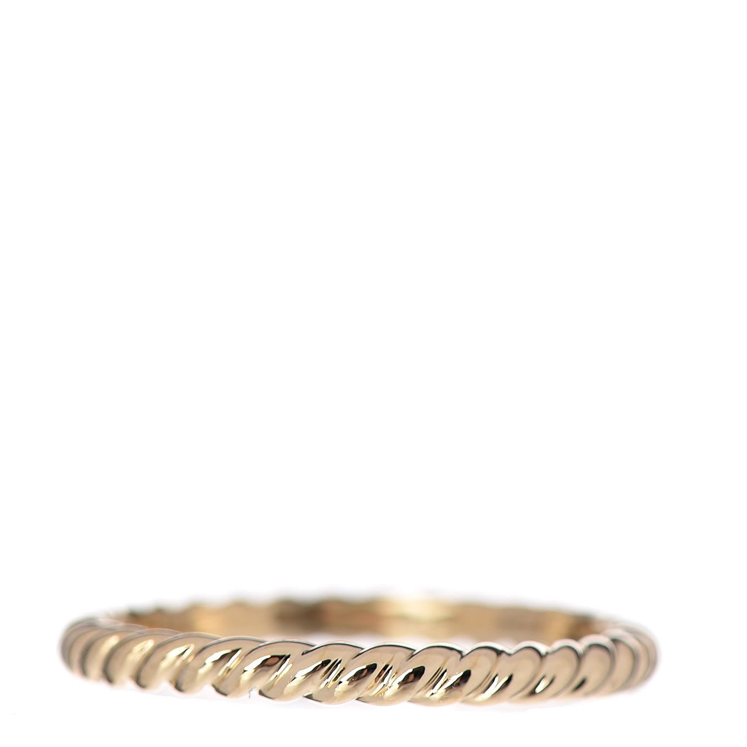 David Yurman 18K Yellow Gold 2mm Cable Classics Band Ring 52 6 1 of 4