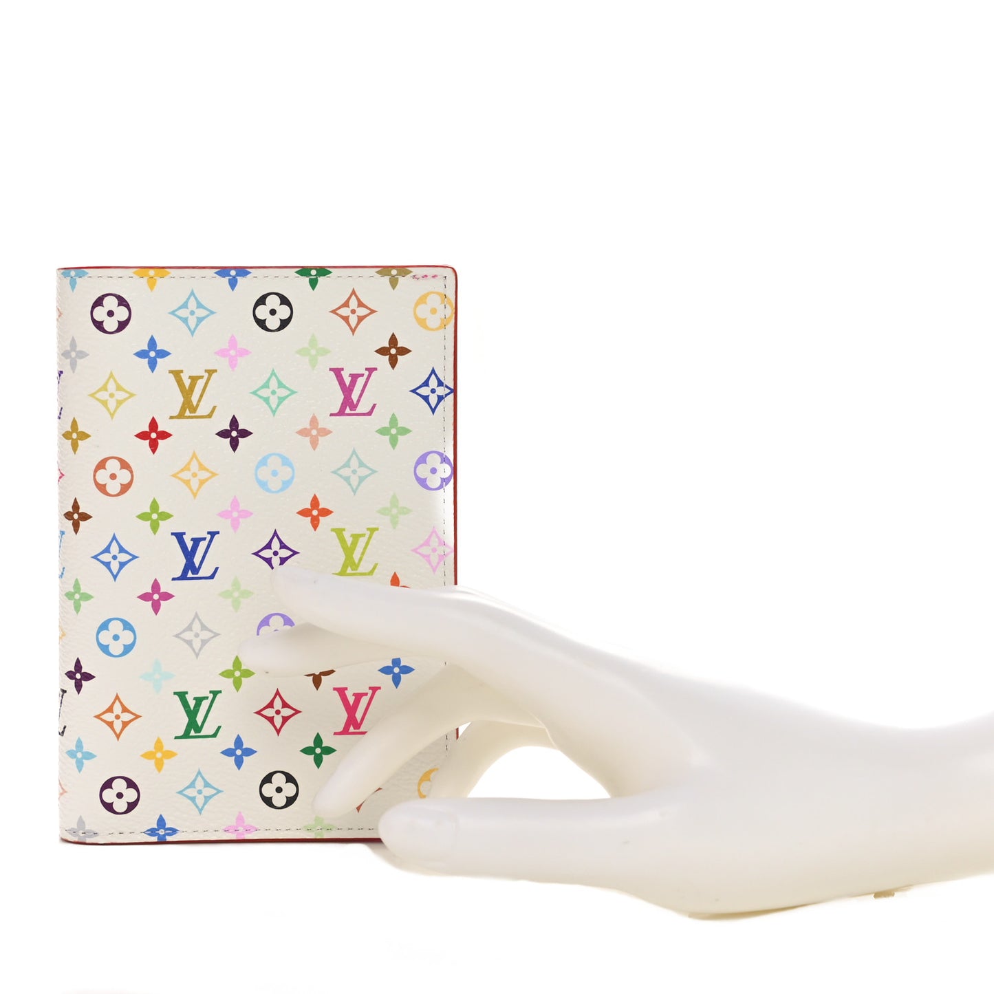 LV X TM Monogram Multicolor Passport Cover White