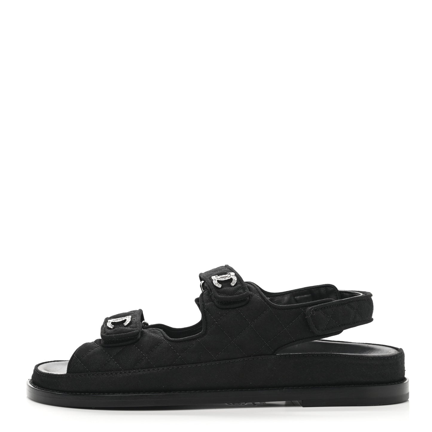 Mixed Fibers Velcro Dad Sandals 40.5 Black