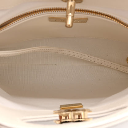 Chanel Shiny Lambskin Quilted Mini 31 Shopping Bag White 5 of 10