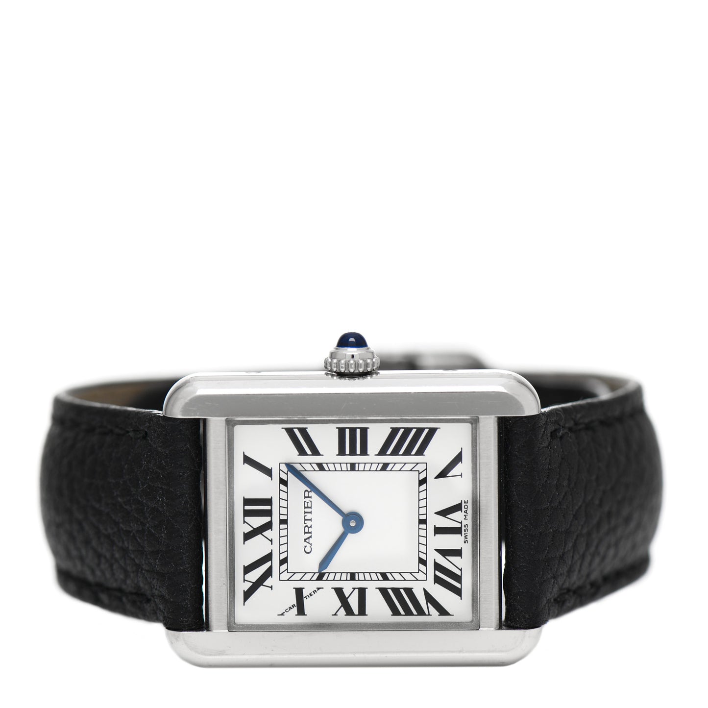 Stainless Steel Calfskin 24mm Tank Solo Quartz Watch
