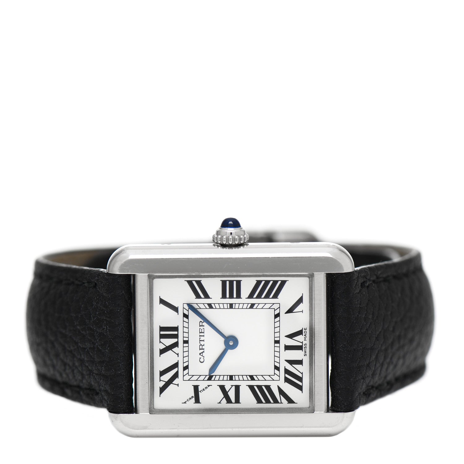 Cartier Stainless Steel Calfskin 24mm Tank Solo Quartz Watch 2 of 4