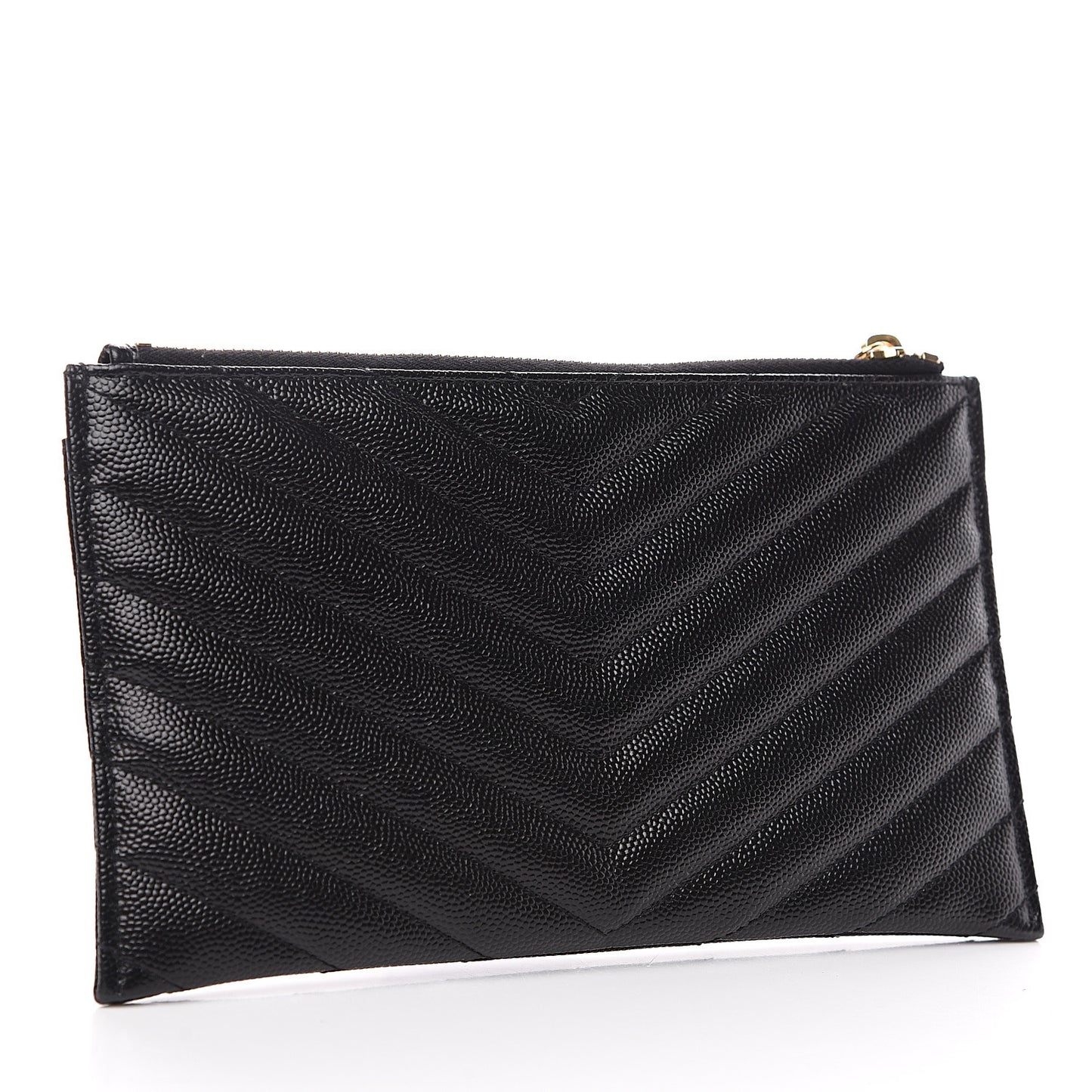 Grain De Poudre Chevron Monogram Bill Pouch Black