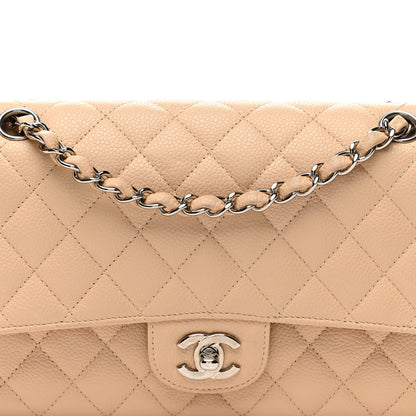 Chanel Caviar Quilted Medium Double Flap Beige Clair 8 of 10